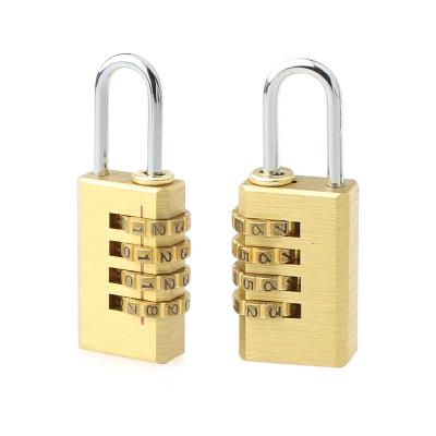 China CH-04K CJSJ 4 Digit Brass Number Combination Lock Digital Brass Padlock for sale