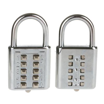 China CH-602 10 Numbers Push Button Combination Zinc Alloy Padlock for sale