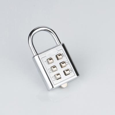 China CH-600 CJSJ zinc alloy push button combination 6 digitals padlock for sale