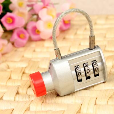 China CH-002 3 Digits Wine Bottle Shape Cable Zinc Alloy Combination Lock for sale