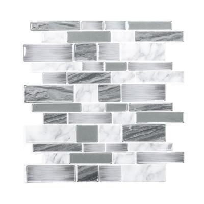 China Bathroom Kitchen Sticker Wall Tile Mosaic Backsplash Natural and Durable Home Decor Self Adhesive Pieces for sale