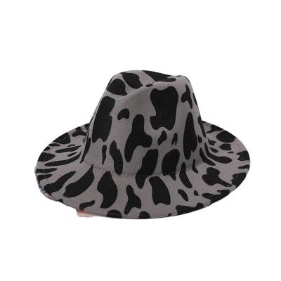 China 2021 new picture copy-copy zebra top hat fashion tweed jazz hat felted hat for both men and women for sale