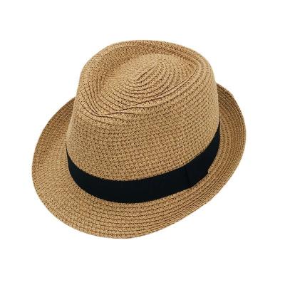 China Korean style satin sun protection flat brim summer cartoon image spring and autumn flat top shorts chain knitted women's straw hat for sale