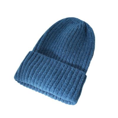 China Fashion \ comfortable Korean knitted wool students \ goods 2021 winter solid color hats autumn simple ladies headed hats pure color for sale