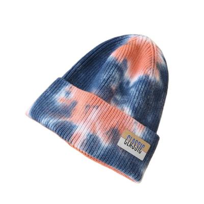 China COMMON hot autumn and winter 2021 new hot knit graffiti South Korean children's hat fashion wool ear cap for sale