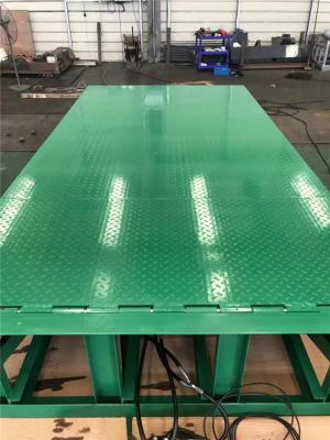 China Green Electric Telescopic Dock Leveler Built In Warehouses Loading Bay For Safest Unloading for sale