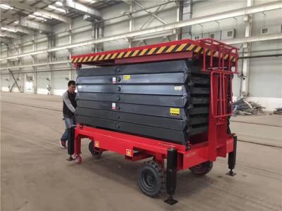 China Single Person Scissor Lift Hydraulic Mobile Aerial Platform AC380V 50HZ Voltage for sale