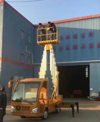 China Automobile Hydraulic Aerial Platform 10m Truck Mounted Lowering Safety System for sale