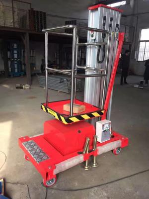 China Portable Mobile Elevated Platform Dc Battery Single Mast Aerial Platform Lift for sale