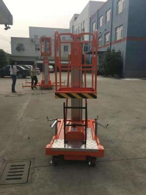 China Single Mast Aerial Work Platform Max 9m Hydraulic Aerial Platform 125kg for sale