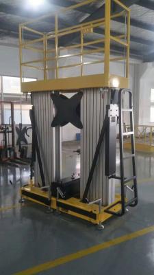 China 12M Extendable Motorized Wheel Double Mast Mobile Elevating Work Platform for sale