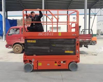 China Self Propelled Boom Lift 10m Outdoor Aerial Working Equipment Scissor Structure for sale