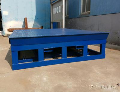 China Transportation Logistics Warehouse Loading Equipment Blue Electric Dock Leveler For Sale for sale