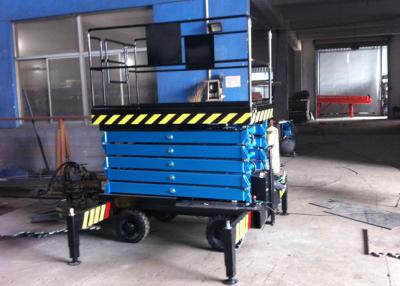 China Two Control Box Mobile Scissor Lift Table 380V 50HZ Voltage Scissor Arm Support for sale