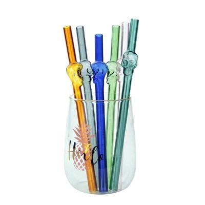 China Creative Extra Wide Colors Smoothie Straws Bubble Bubble Glass Assorted Reusable Individually Wrapped Reusable Washable Clear Boba Straws for sale