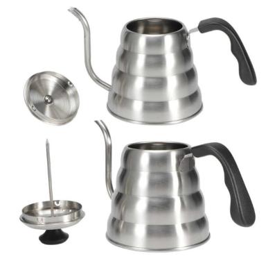 China WITH LID 1.2L high quality satin finished gooseneck slim spout for hand drip pour over coffee kettle for sale