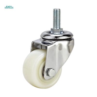 China swivel & Rigid Heavy Duty Caster Wheels 2 Inch White PP Activity Industry Caster for sale