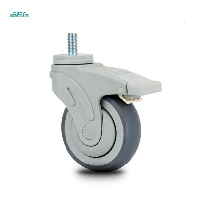 China Rigid Hole Caster Removable 4inch Bolt Caster Wheels Bed Casters Hospital for sale