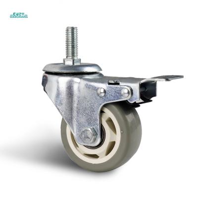 China swivel & Small Rigid Industrial Caster Wheel Manufacturer Swivel Braking Caster For Industrial With Brake for sale