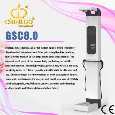 China Anti-blister GSC8.0 120 inbody bmi weight waist muscle impedance bioelectrical analysis equipment for sale