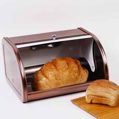 China Freshness Keeping Home Storage Metal Kitchen Pastry Storage Container Bread Bin Material Bread Box for sale