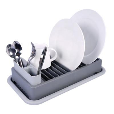 China Sustainable Product Storage Sink Drainer Plastic Kitchen Dish Drying Rack for sale