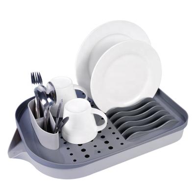 China 2020 hot sale viable pp detachable plastic dish drainer rack with drainer for kitchen storage for sale