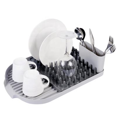 China 2021 Unique Amazon Viable Hot Sale Style Plastic Material Kitchen Sink Dish Drainer Dish Drying Rack for sale