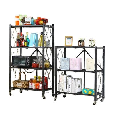 China China Factory Supplier Sustainable Household Kitchen Storage Rack Mobile Microwave Oven Rack for sale