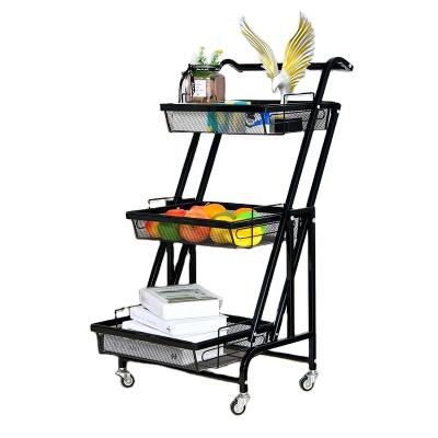 China Sustainable Multifunctional Waterproof Storage Shelves Bathroom Movable Wheels Serving Rack For Kitchen for sale