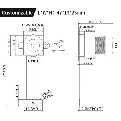 China Custom High Quality Face Recognition Sensor OV2735 1080P 720P Face Recognition Thermometer Camera Module for sale