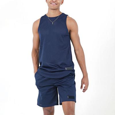 China 2022 new style QUICK DRY men vest gym tank top logo summer navy custom streetwear for sale