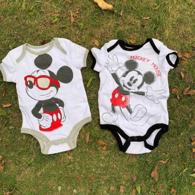 China 2022 Floral Baby Rompers Baby Sleepsuit Rompers 100% Cotton Spring Rabbit Random Design for sale