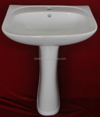 China Shampoo Sinks Ceramic Wash Basin Pedestal DPL-103 Design Heights In 22 Inches for sale