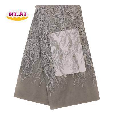 China 2019 viable handmade high quality african net lace lace for nigerian women dress for sale