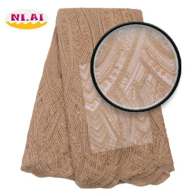 China 2019 viable handmade high quality african net lace lace for nigerian women dress for sale