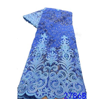 China Sustainable Embroidered Nigerian African Bridal Wedding Lace Fabric For Party for sale