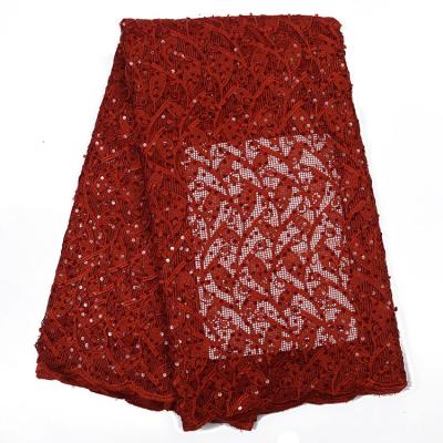 China High End Sparkle Mesh Stretch Trim Sustainable Fabric Korean African Laces for sale