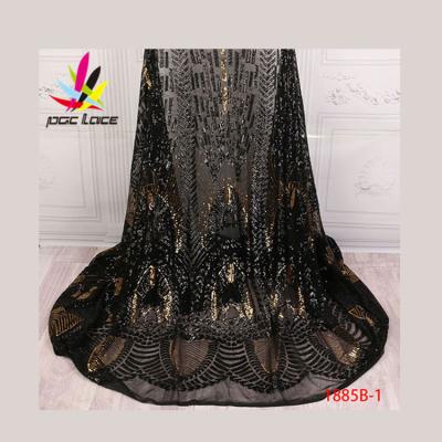 China Viable Elegant Beading Embroidery French Bridal Lace Fabrics With Sequins XZ1885B for sale