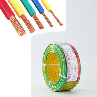 China Building Wholesale High Quality 1.0 mm 1.5mm 2.5mm 4mm 6mm 10mm Single Core Copper PVC Electric Cable House Wire for sale