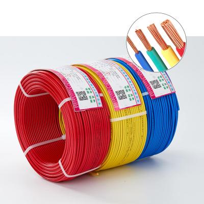 China Building OEM ODM 1.5mm 2.5mm 4mm 6mm Flexible House Wiring Copper PVC Insulated Wire Cable Line Electrical Wires for sale