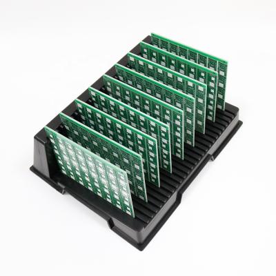 China Black Industrial Conductive Plastic ESD PCB Storage ESD PCB Holder Emebiol Q-PR3L Esd Shield Anti-Static Holder for sale