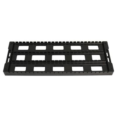 China PCB Storage QXR Q-PR7H 435*160*30mm H-Shape 25pcs PCB Storage Anti-static Plastic Black ESD PCB Holder for sale