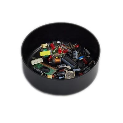 China QXR Q-SCB3 120*45mm ESD Antistatic Black Antistatic Plastic Small Round Box With Lid For Electronic Components for sale