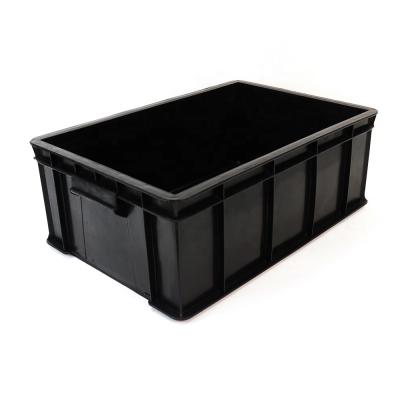 China QXR Q-CB31 590*405*175mm ESD Rectangular Black Antistatic Turnover Box for sale