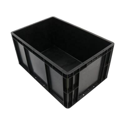 China QXR Q-EU4628 600*400*290mmmm Large ESD EU Container Antistatic High Quality Black Antistatic Box for sale