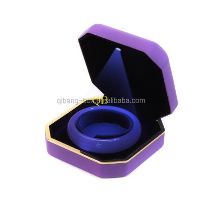 China China Fashionable Unique Design Octagonal PU Leather Jewelry Box with Light Packaging for Ring Bracelet Necklace for sale