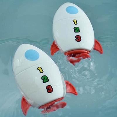 China Cognitive Floating Toy Baby Bath Toys Submarine Wind Up Toy Clockwork Rocket Water Pool Game Boys Toddler Shower Toys Kids Gift for sale