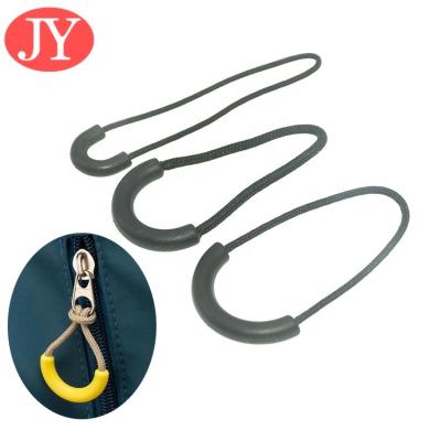 China Custom Plastic Rubber Key Shape U String Nickel Free Soft Rubber Zipper Puller Silicone Slider Puller PVC Soft Rubber Pull for sale