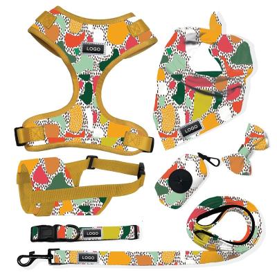 China Factory Wholesale Custom Dogs No Pull Neoprene Padded Mesh Reversible Pet Harness Dog Collar Dog Leashes Jump Bag Set for sale